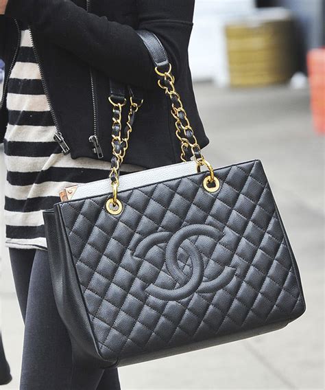 chanel black caviar gst grand shopper tote|CHANEL Caviar Grand Shopping Tote GST Black.